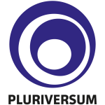 Logo Pluriversum quadrato con scritta